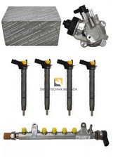 Injektor 4x 03L130277 + Hochdruckpumpe 03L130755 + Railrohr Audi VW 2,0 TDI 