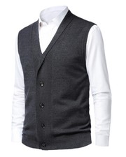 Herren Schalkragen Strickweste
