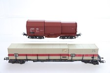 H0 u.a.MÄRKLIN DB Teleskophaubenwagen Rungenwagen mit Containern Konvolut AC N86