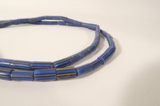 Alte Glasperlen blau gelb HS46