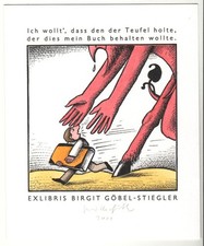 EGBERT HERFURTH: Spruch-Exlibris für Birgit Göbel-Stiegler