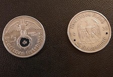 5 Reichsmark 1935 Garnisonskirche +5 Reichsmark 1937 Paul von Hindenburg mit HK.