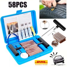 AUTO REIFENREPARATUR SET PKW PANNENSET 58 TEILE VULKANISIER FLICKZEUG + ZANGE