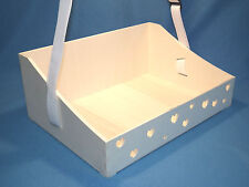 JGA Holz Bauchladen mit Herzen Junggesellenabschied Party Fete weisser Tragegurt