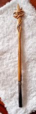 Federhalter 21 cm aus Holz - geschnitzt - Retro - alt