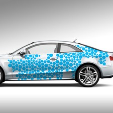 Dekorbogen Auto Aufkleber Abstrakt Bienenwaben Pixel Hexagon Cyber Sticker #1310