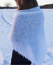 Neu Orenburger Schal 90x90cm  100 % Handarbeit!