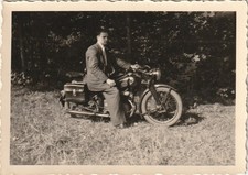 Vintage foto mann auf puch - puch, 250