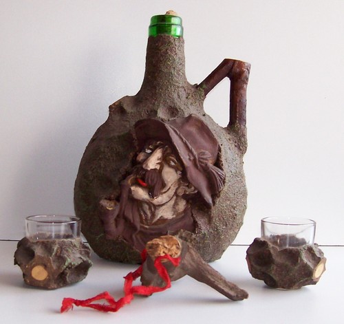 Urige wurzel schnapsflasche - wurzel,