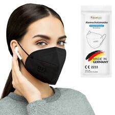 FFP2 Maske schwarz weiß 5x