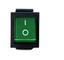 Wippschalter eckig grün