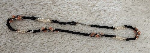 Vintage perlenkette korallen - vintage,