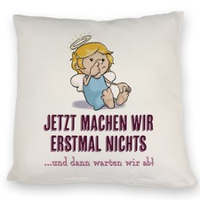 Engel Kissen mit Spruch - Wir