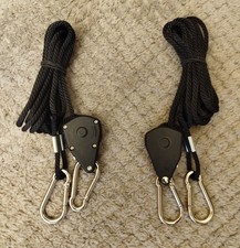 1 Paar 1/8" Seil Ratsche mit Haken Einstellbare Wachsen Licht Ratchet Seil