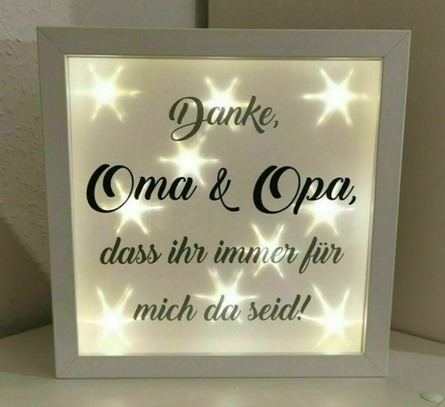 Danke oma und opa lichtrahmen - danke,