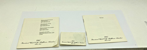 Iwc vintage booklet - iwc,