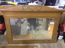 Antiker Spiegel,mit Schliff,Waschkommode?,Wandspiegel,Holz,alt,selten,rar