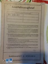 VW Bus T2 Kfz-Brief Fahrzeugbrief Title offener Kasten Typ 26-201 1969 47 PS