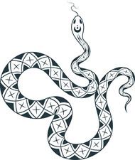 XXL 18X18 Car Decal Snake