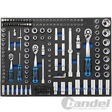 BGS WERKSTATTWAGENEINLAGE 3/3 SCHAUMSTOFF VOLL 192-teilig STECKSCHLÜSSEL-SATZ