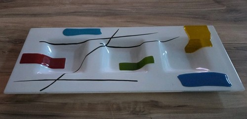 Glasteller bunt