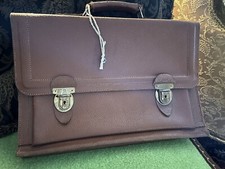 Alte Leder Tasche DDR GDR Arbeitstasche Vintage Braun Ranzen Schlüssel