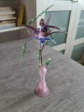 Glasvase Deko mit Glasblume