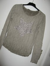 Made in Italy  - tolles Long Top GR 36 Pailletten bildschön Mode Style HINGUCKER