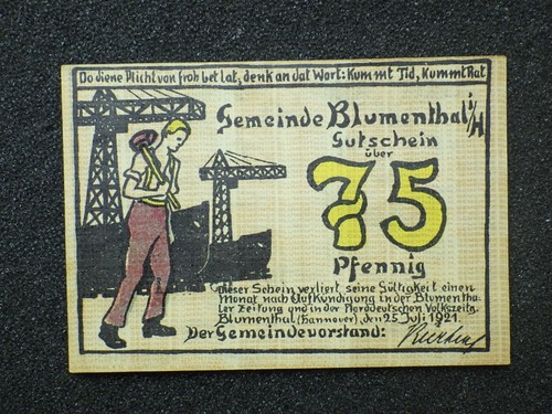 Notgeld deutschland blumenthal - notgeld,