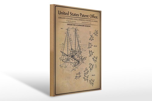 Holzschild patent 30x40 - patent, cm