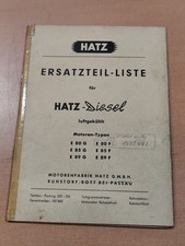 Hatz Diesel E 80 E85 E89 G F
