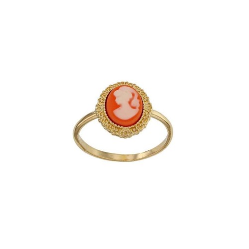 Kamee ring aus orange und - kamee,