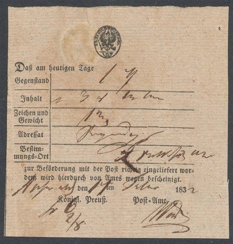 407872 preußen postschein - 407872),