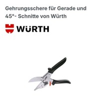 Gehrungsschere für Gerade und 45°- Schnitte von Würth 07140350  Gebraucht