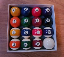 Pool-Billardkugeln professionelles Set 57,2 mm, Vintage, wie neu In OVP