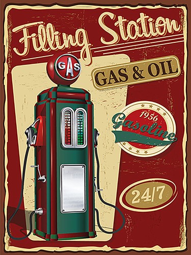 Holzschild 30x40 gasoline - holzschild,