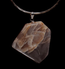 Edelstein Anhänger Silber 925 Öse G-P Unikate Trommelstein Freeform Steinschatz