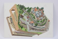 Ivo Cordes Originalzeichnung/Schaubild Modelleisenbahn Staudamm (G12)