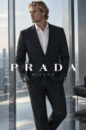Prada men piece suit - suit, 52