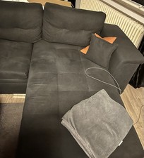 Anthrazit L -Couch mit