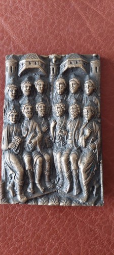 Altes messing bronze relief - bronze,