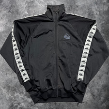 Schwarze Kappa Trainingsjacke - Größe M