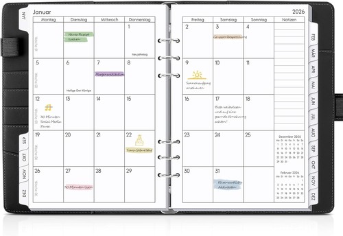 Kalender ringbuch - ringbuch, a5