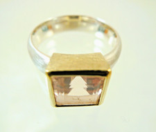 Rosenquarz Ring facettiert