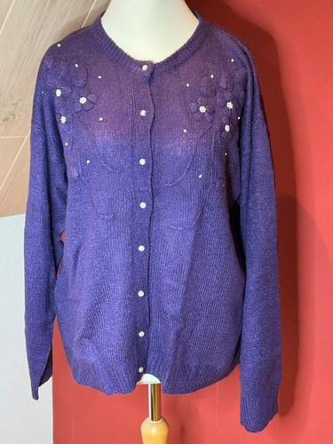 Feine strickjacke mit perlen - mit,