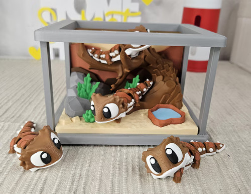 Süße bartagame druck - 3d,