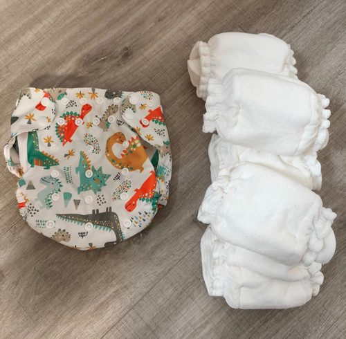 Blümchen stoffwindel 2in1 - blümchen,