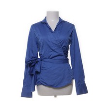 Umani, Wickelbluse, Größe: M, Blau, Baumwolle, Einfarbig, Damen -zHj