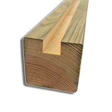 Holzbalken 7x7 cm mit Kanal