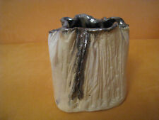 Vase Blumenvase Keramik ausgefallene Form - dreieckig - Handarbeit